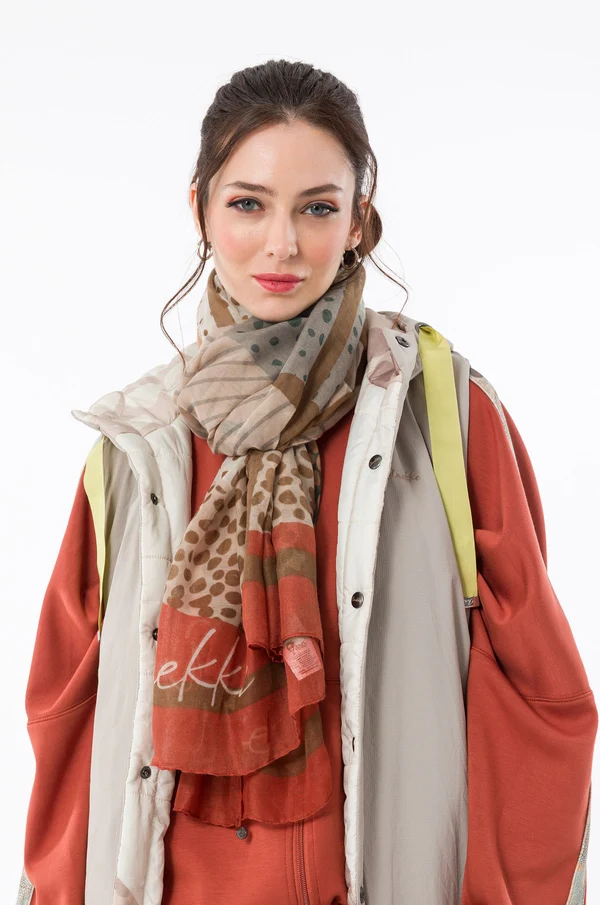 Foulard large imprimé Anekke